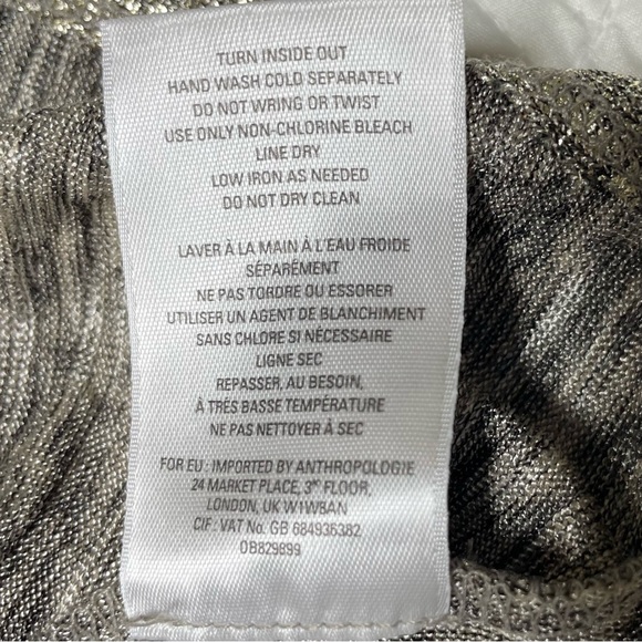 Anthropologie Moulinette Soeurs Shine On Metallic Tank Top Women’s M - Picture 5 of 15